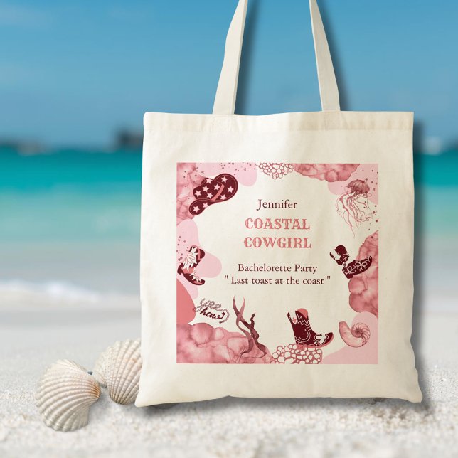 pink coastal cowgirl tote bag (Creator Uploaded)