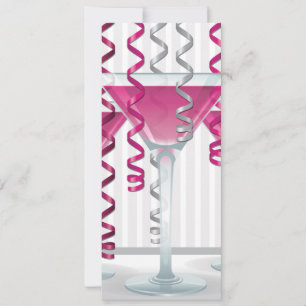 Pink cocktail and ribbon