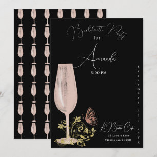 Pink Cocktail Bachelorette Party Invitation