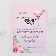 Pink Cocktail Brunch and Bubbly Bridal Shower 