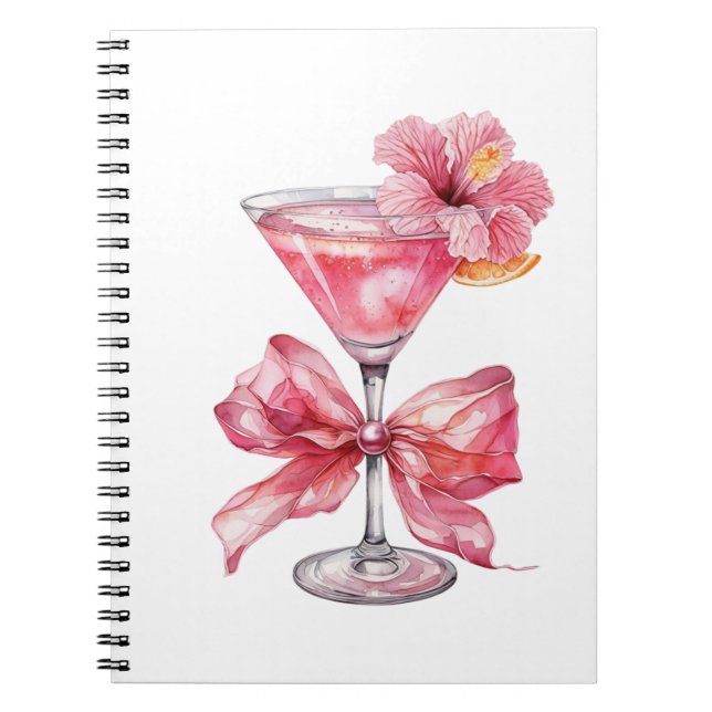 Pink Cocktail Vibes Notebook (Front)