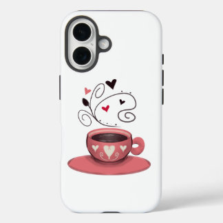 Pink Coffee Cup iPhone 16 Case
