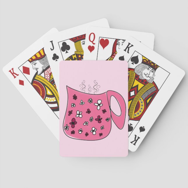 Pink Coffee Playing Cards (Back)