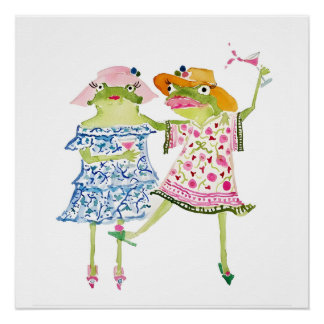 Pink, collage, coquette, preppy, trendy, coastal, poster