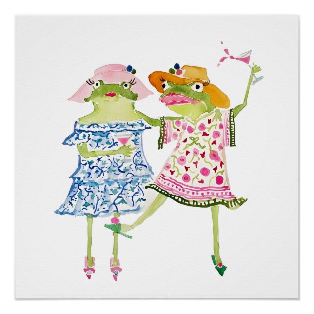 Pink, collage, coquette, preppy, trendy, coastal,  poster (Front)