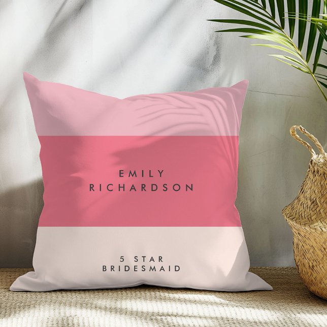 Pink Colorblock  bridesmaid  Cushion (Creator Uploaded)