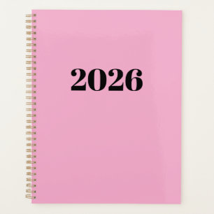 Pink Colour Personalised Planner