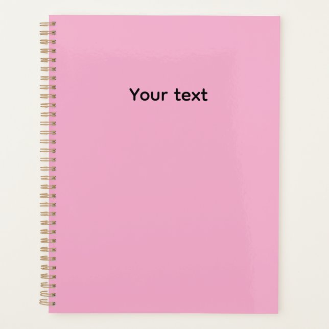 Pink Colour Personalised Planner (Front)