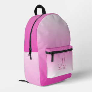 Pink Colour Tones Personalised Template Girls Printed Backpack