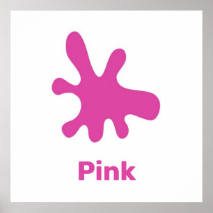 Pink colour with words poster
