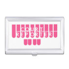 Pink coloured court reporter business card case