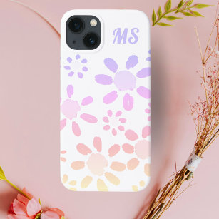 Pink Colourful Daisy Flowers Watercolor Girly  iPhone 13 Case