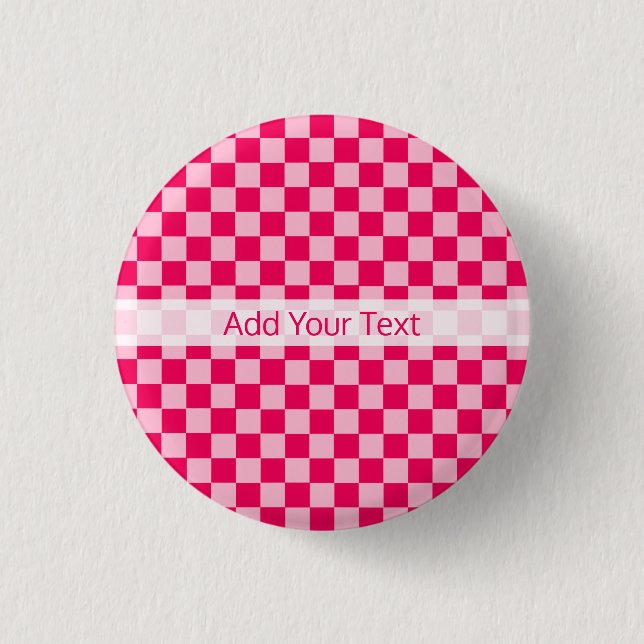 Pink Combination Classic Chequerboard by STaylor 3 Cm Round Badge (Front)