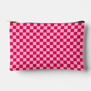 Pink Combination Classic Chequerboard by STaylor Accessory Pouch