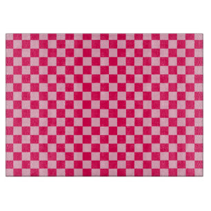 Pink Combination Classic Chequerboard by STaylor Cutting Board