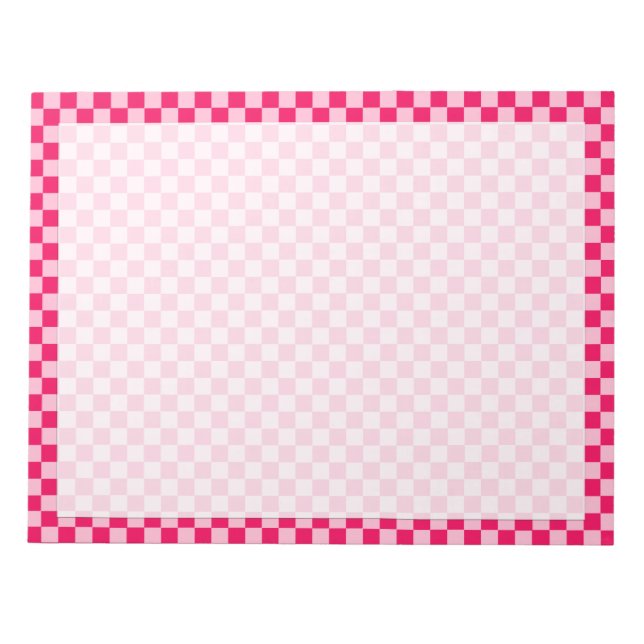 Pink Combination Classic Chequerboard by STaylor Notepad (Front)