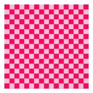 Pink Combination Classic Chequerboard by STaylor Photo Print