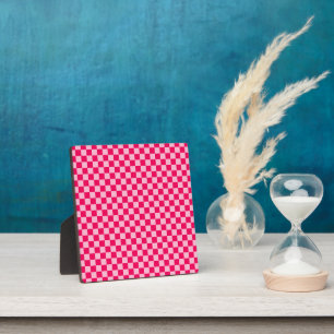 Pink Combination Classic Chequerboard by STaylor Plaque