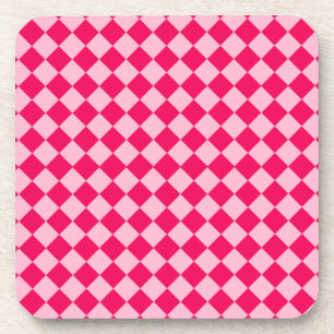Pink Combination Diamond Pattern by Shirley Taylor Coaster