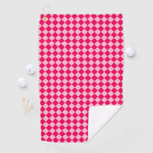 Pink Combination Diamond Pattern by Shirley Taylor Golf Towel