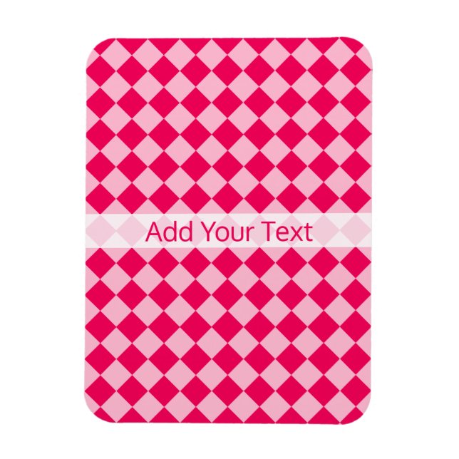 Pink Combination Diamond Pattern by Shirley Taylor Magnet (Vertical)