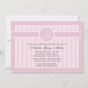 Pink Communion Invitation