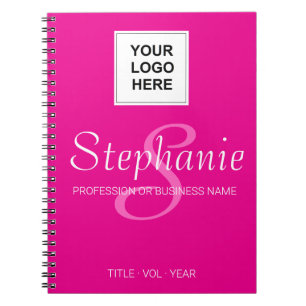 Pink Company Logo Keepsake Notebook