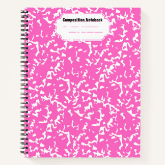 pink composition spiral notebook