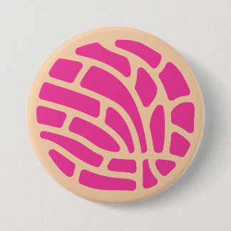 Pink Concha Pan de Huevo Bakery 7.5 Cm Round Badge