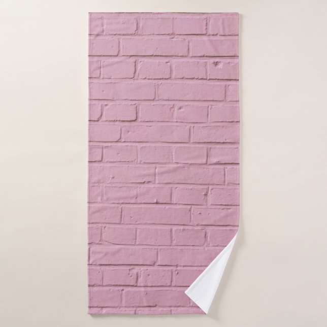 PINK CONCRETE WALL BATH TOWEL (Bath Towel)