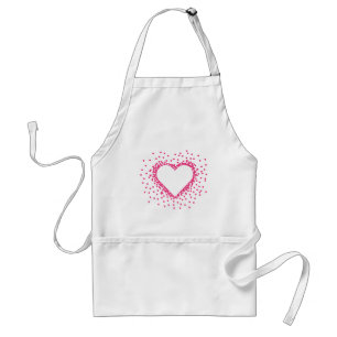 Pink Confetti Heart Cooking Apron