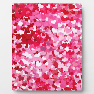 Pink Confetti Hearts Plaque