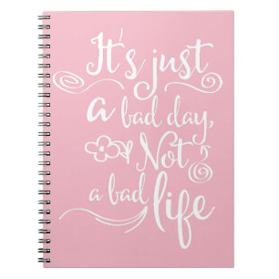 Pink Confidence, Happiness Attitude Life Quote Notebook