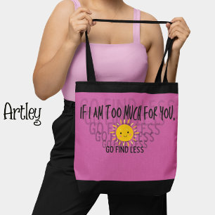 Pink Confident Woman Happy Sunshine Tote Bag