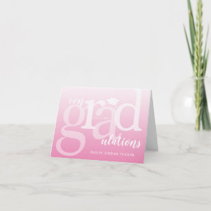 Pink ConGRADulations Graduation Congratulations Card