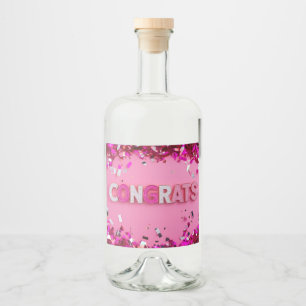 Pink "Congrats" Food Label
