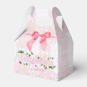 Pink Congratulations for all occasions FAVOR BOX