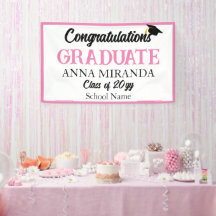Pink Congratulations Graduate Grad
