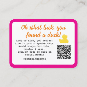 Pink Conquackulations! Cruising Duck Tag