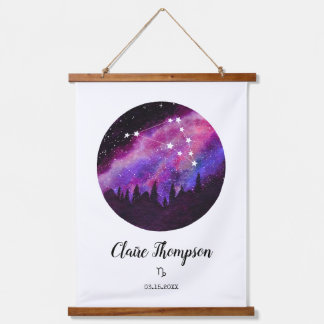 Pink Constellation Capricorn Horoscope Sign Gift Hanging Tapestry