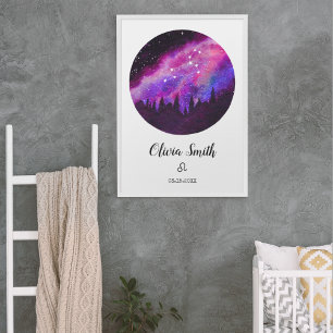 Pink Constellation Leo Horoscope Sign Gift