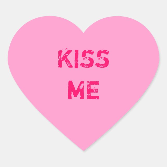 Pink Conversation Heart Sticker (Front)