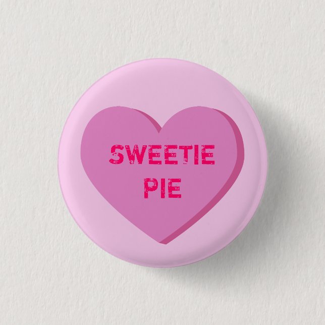 Pink Conversation Heart Template 3 Cm Round Badge (Front)