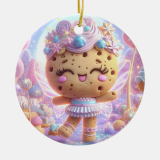 Pink Cookie Ceramic Ornament