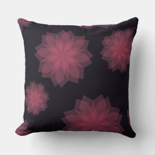 Pink, cool, trendy, modern flower abstraction cushion
