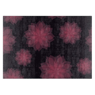 Pink, cool, trendy, modern flower abstraction cutting board