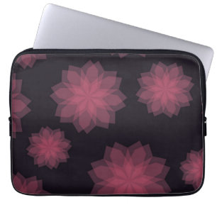 Pink, cool, trendy, modern flower abstraction laptop sleeve