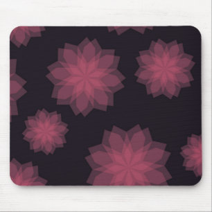 Pink, cool, trendy, modern flower abstraction mouse pad