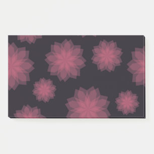 Pink, cool, trendy, modern flower abstraction post-it notes
