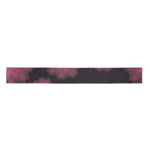 Pink, cool, trendy, modern flower abstraction satin ribbon